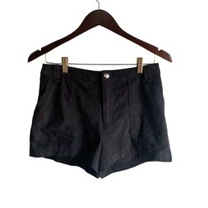 Abercrombie & Fitch‎ High Rise Black Suedelike Shorts Size 8